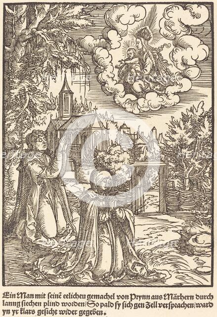 Ein Man mit seine eelicheu gemachel ..., c. 1503. Creator: Master of the Legend Scenes.