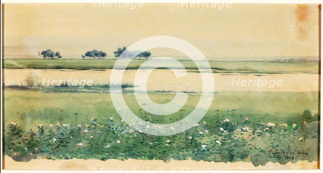 (Landscape with Marshes), 1898. Creator: De Lancey Gill.
