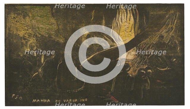 Mahna no varua ino (The Devil Speaks), from the Noa Noa Suite, 1893/94. Creator: Paul Gauguin.