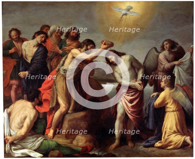 'The Baptism of Christ', late 16th or 17th century.  Artist: Alessandro Turchi