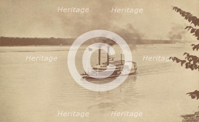 Steamer R.E. Lee Racing with Natches When Nearing St. Louis, ca. 1870. Creator: Robert Benecke.