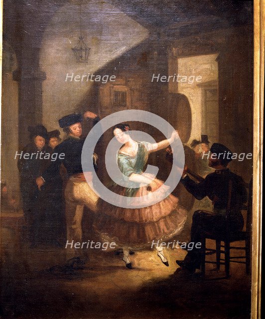 The lamp dance', oil.