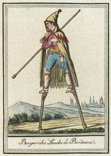 Costumes de Différent Pays, 'Berger des Landes de Bordeaux', c1797. Creators: Jacques Grasset de Saint-Sauveur, LF Labrousse.