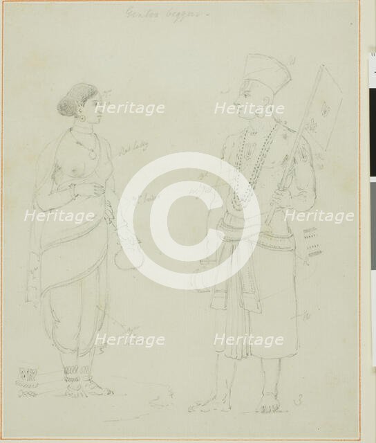 Gintoo Beggars, n.d. Creator: Thomas Daniell.