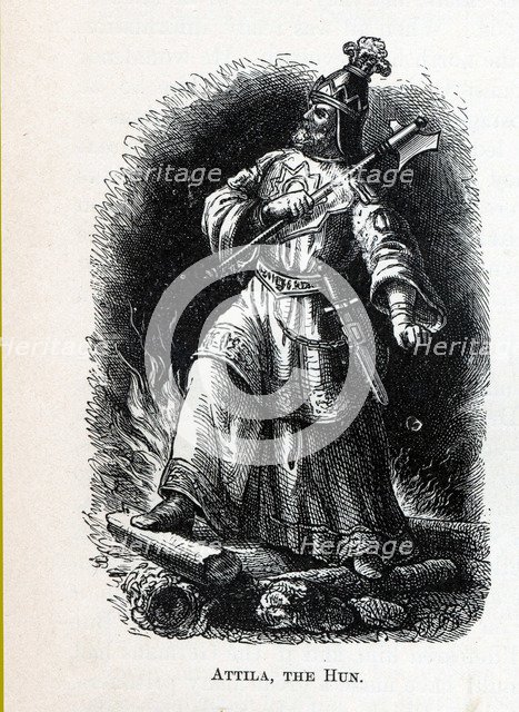 Attila the Hun, 1882. Artist: Anonymous  