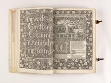 The Kelmscott Chaucer - The Works of Geoffrey Chaucer Now Newly Imprinted, 1896. Creator: Sir Edward Coley Burne-Jones.