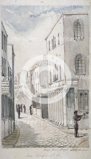 The Weigh House Chapel, Eastcheap, City of London, 1834.                  Artist: John William Burgon