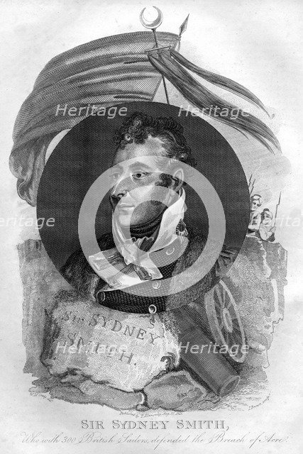 Admiral Sir William Sydney Smith (1764-1840), naval commander, 1816.Artist: I Brown