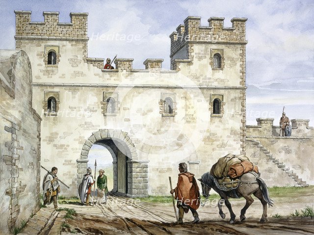 Housesteads Roman Fort, 3rd century, (c1990-2010). Artist: Philip Corke.