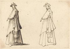 Lady in a Large Coat, c. 1617. Creator: Jacques Callot.