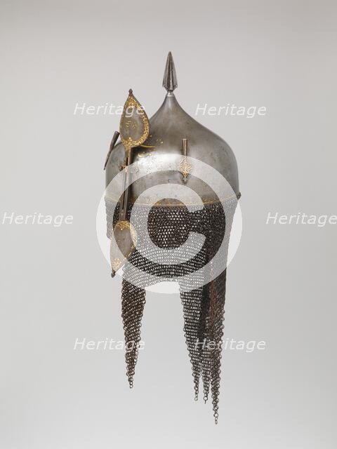 Helmet, Indian, Deccan, possibly Golconda, 17th-18th century. Creator: Unknown.