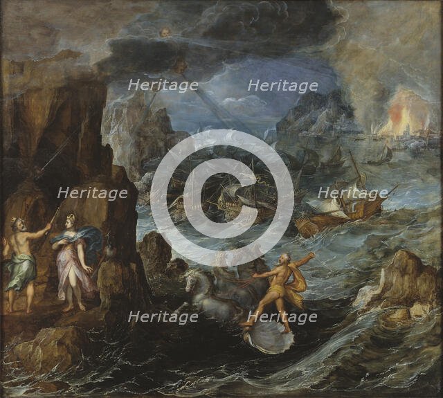 Shipwreck of the Greek Fleet on the Voyage Home from Troy, late 16th-early 17th century. Creator: Joos de Momper, the younger.