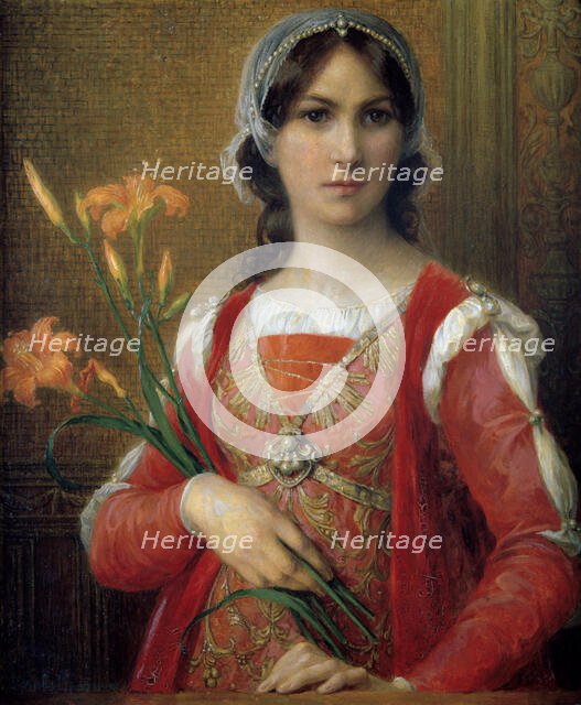 Presumed portrait of Beatrice Portinari, late 19th/20th century. Artist: Elisabeth Sonrel