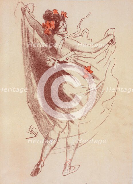 Dessin original pour les "Maîtres de l'Affiche"., c1900. Creator: Jules Cheret.