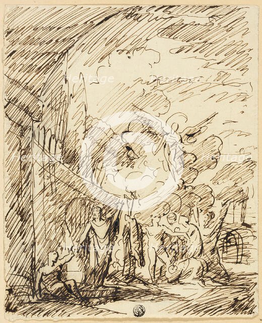 Figures in Landscape, 1798. Creator: Benjamin West.