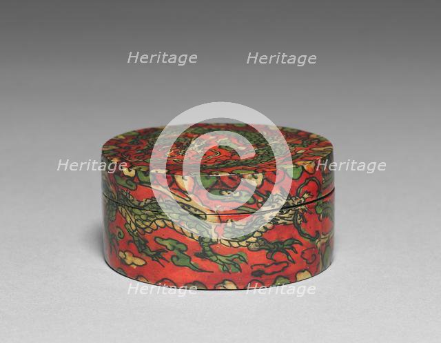 Incense Box with Dragon Design, 1600s-1700s. Creator: Unknown.