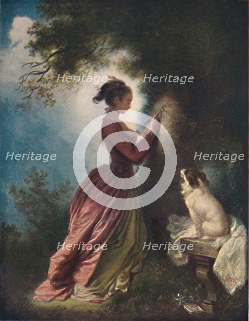 'The Souvenir (Le chiffre d'amour)', c1775-80, (1911). Artist: Jean-Honore Fragonard.