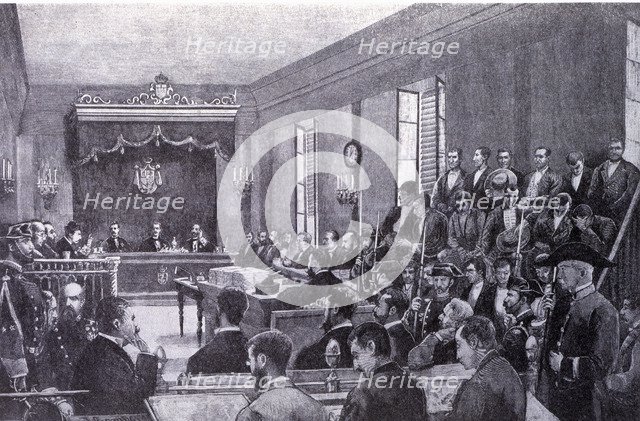 Public Trial in the Hearing Room of Jerez de la Frontera against the authors of various crimes or…