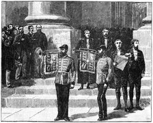 Heralds at the Mansion House proclaiming the queen as Empress of India, London, May 1876, (1900). Artist: William Barnes Wollen