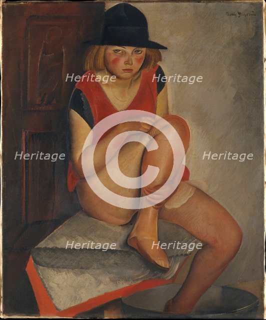 The Model, ca 1926. Artist: Grigoriev, Boris Dmitryevich (1886-1939)