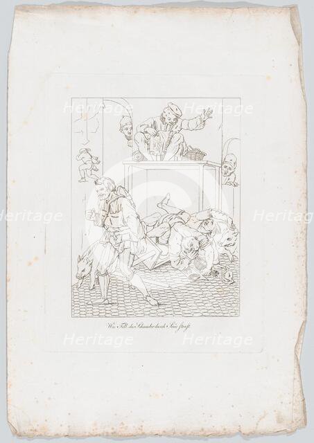 Wie Till die Schneider duch Saüe straft (How Till Eugenspiegel Punished the Tailors), 1806. Creator: Johann Heinrich Lips.
