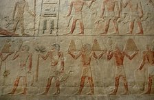 Relief showing offering bearers, Mastaba of Ti, Egypt, 5th Dynasty, Old Kingdom, c2400 BC (2003). Creator: Unknown.