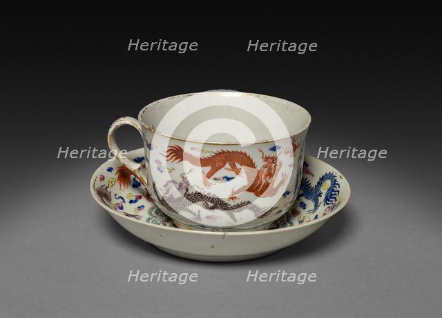 Cup and Saucer, c. 1750. Creator: Unknown.