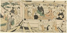 An Actors' Boating Party on the Sumida River, c. 1789. Creator: Torii Kiyonaga.