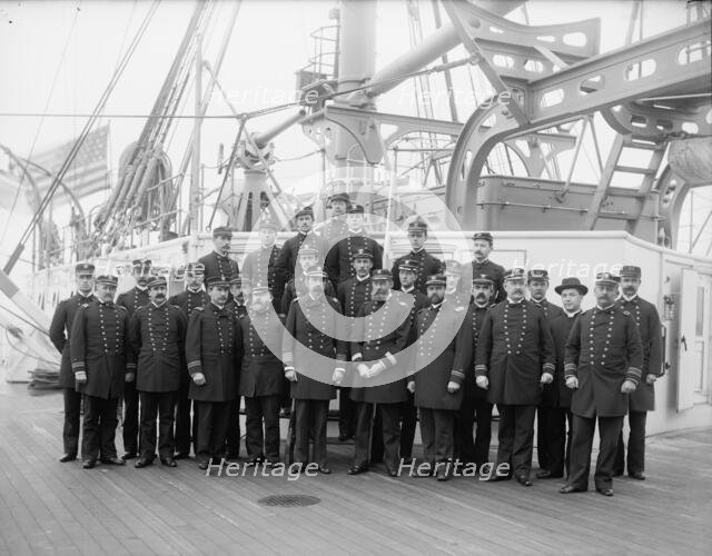U.S.S. Maine officers, 1896. Creator: Edward H Hart.