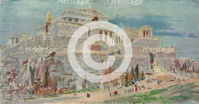 'The Acropolis, Athens, after the Roman Restoration', c1923.  Artist: William Walcot.