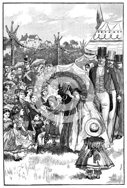 Queen Victoria and Prince Albert at a fete, Coburg, Germany, c1840s, (1900). Artist: Unknown