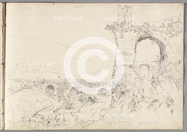 A View near Tivoli (Morning), 1832. Creator: Thomas Cole.