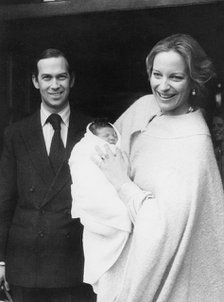 Princess Michael of Kent holding Lord Frederick, St Mary's Hospital, 1979. Artist: Unknown