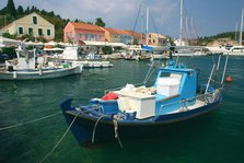 Fiskardo harbour, Kefalonia, Greece.