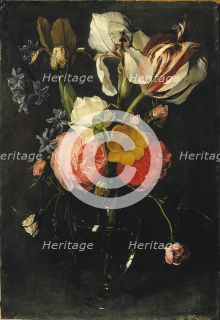 Flowers in a vase. Creator: Seghers, Daniel (1590-1661).