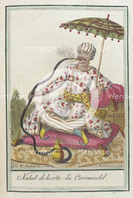 Costumes de Différents Pays, 'Nabab de la Côte du Coromandel', c1797. Creators: Jacques Grasset de Saint-Sauveur, LF Labrousse.