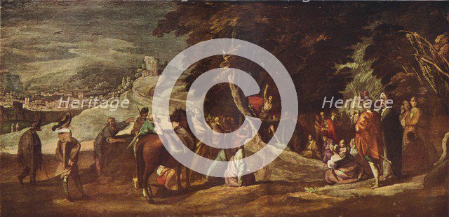 St John Preaching in the Wilderness, c1620-1635, (1924). Artist: Jacques Callot