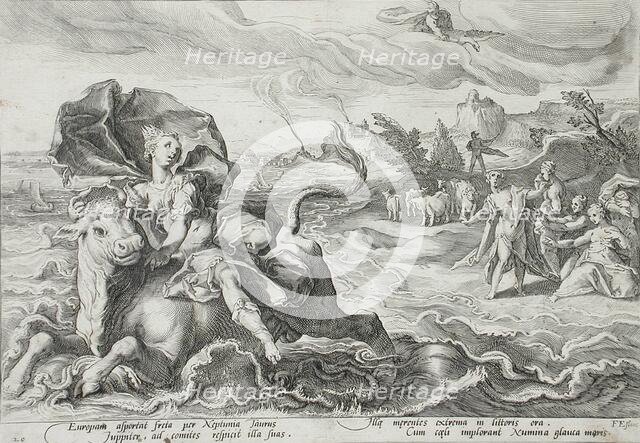 The Rape of Europa, published 1590. Creator: Hendrik Goltzius.