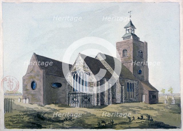 Church of St Mary the Virgin, Leyton, Waltham Forest, London, 1799. Artist: Anon