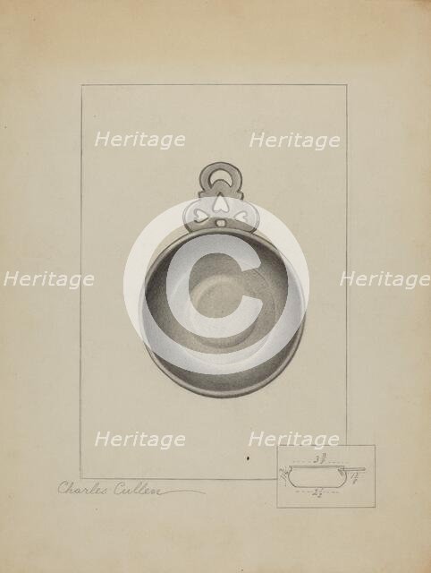 Pewter Porringer, c. 1936. Creator: Charles Cullen.