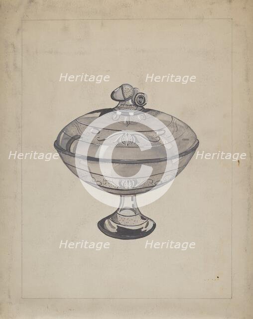 Glass Compote, c. 1936. Creator: Katherine Hastings.