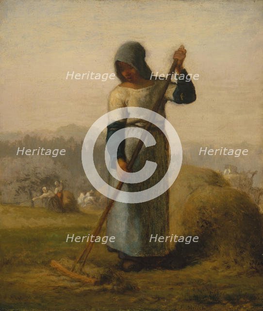 Woman with a Rake, probably 1856-57. Creator: Jean Francois Millet.