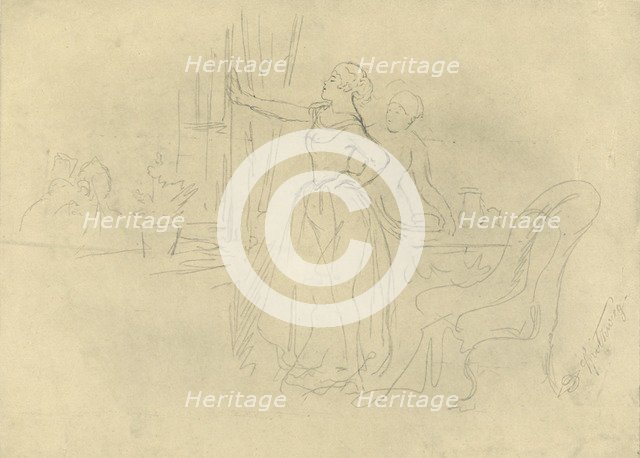 'Am Fenster', mid-late 19th century, (c1924).  Creator: Carl Spitzweg.