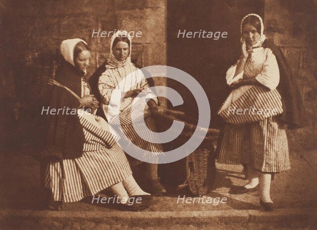 Mrs. Logan and Two Unknown Women, Newhaven, 1843/47, printed c. 1916. Creators: David Octavius Hill, Robert Adamson, Hill & Adamson.