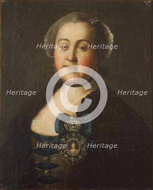 Portrait of Countess Agrippina Leontievna Apraxina, End of 1750s. Artist: Antropov, Alexei Petrovich (1716-1795)