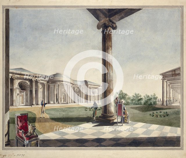 View of Ionic Gallery in Tsarskoye Selo.