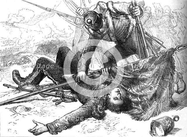 'Death of Ensign Anstruther', c1880. Artist: C.R..