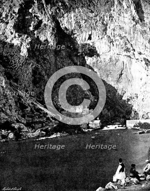 Ten Days in Bosnia: the source of the Bouna, 1895. Creator: Andre & Sleigh.