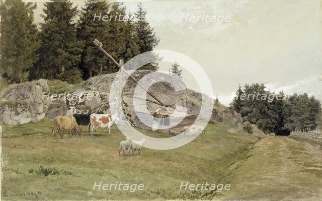 Landscape from Sandefjord, 1884. Creator: Hans Gude.