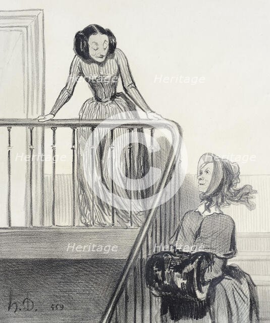 Au revoir, Ophélia!.., 1844. Creator: Honore Daumier.